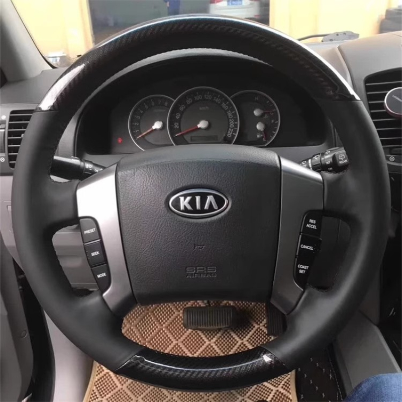Car Steering Wheel Cover Anti Slip Breathable - 기아 쏘렌토 2003-2009년식 핸드스티치 논슬립 블랙
