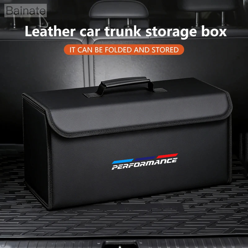 Car Trunk Organizer Foldable Storage Box - 자동차 가죽 트렁크 정리함 접이식 수납