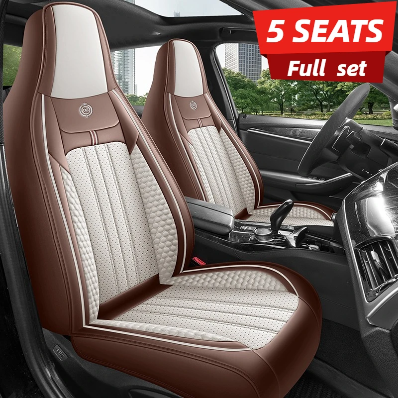Leather Car Seat Covers Full Set Universal - 럭셔리 3D 풀 카시트 커버 세트,