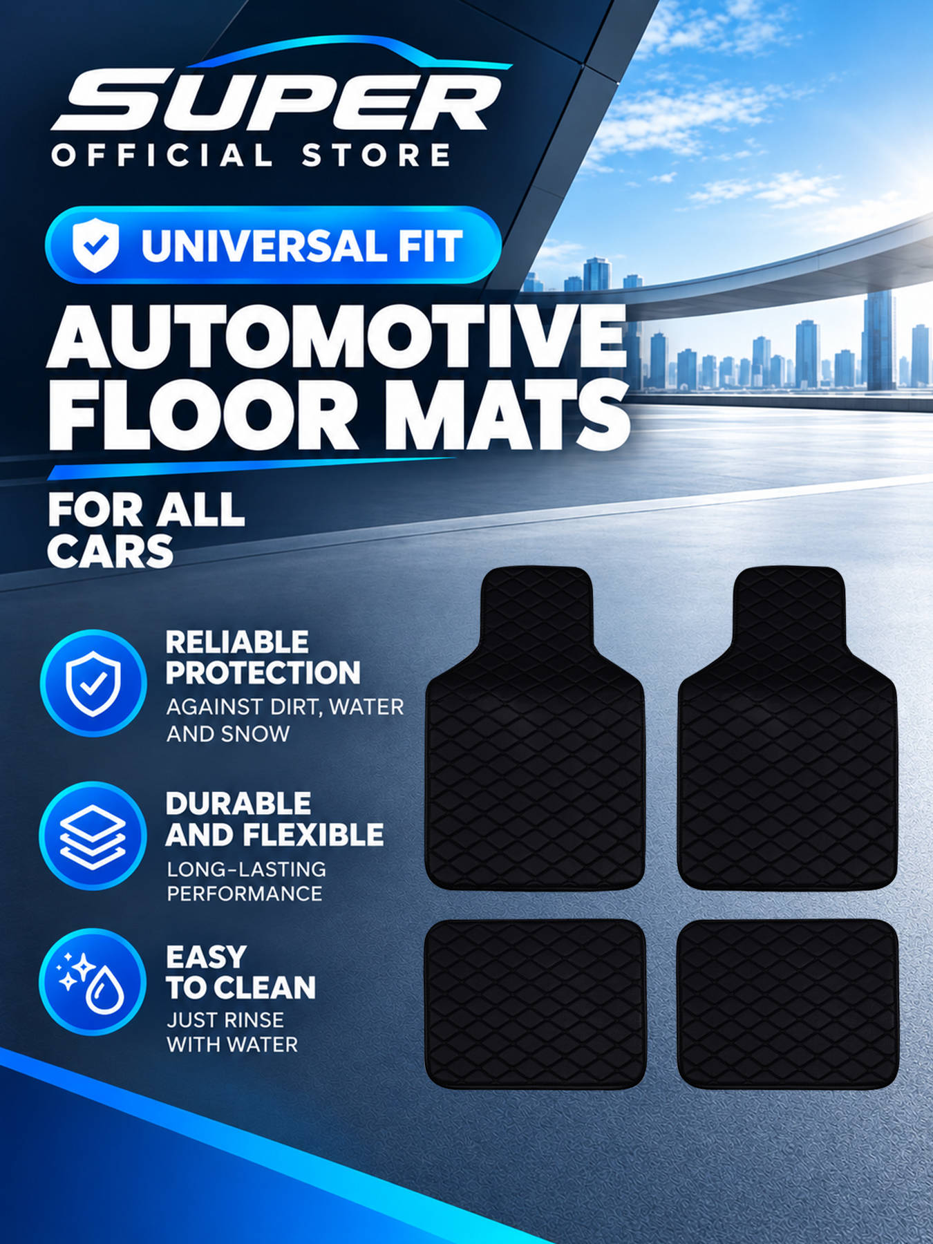 차량용 플로어 매트 풀 세트, 모든 차종에 호환되는 미 - Car Floor Mats Universal Waterproof Leather 리뷰 및 가격