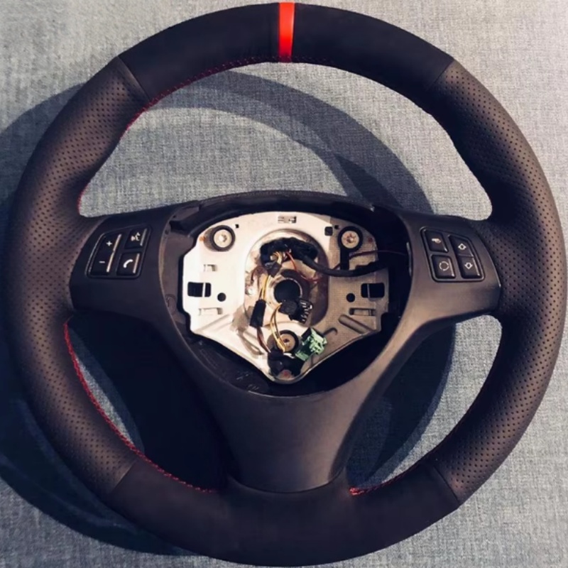 맞춤형 미끄럼 방지 가죽 스웨이드 M 스포츠 M3 E9 - Car Steering Wheel Cover Anti Slip Breathable 리뷰 및 가격