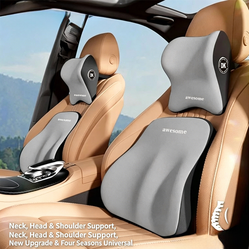 차량용 목베개 & 허리받침 세트 프리미엄 메모리폼 운전 - Memory Foam Car Neck Pillow Lumbar Support 리뷰 및 가격