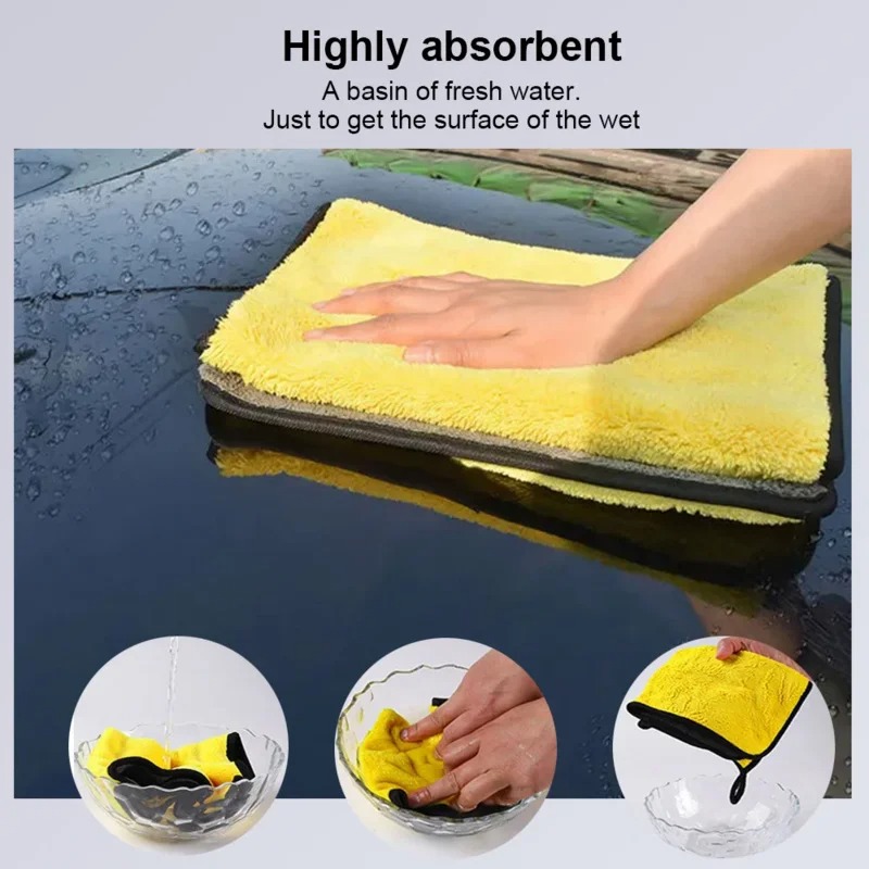 1-20개입 두꺼운 극세사 천 양면 세척 타월 자동차  - Microfiber Car Drying Towel Super Absorbent 리뷰 및 가격