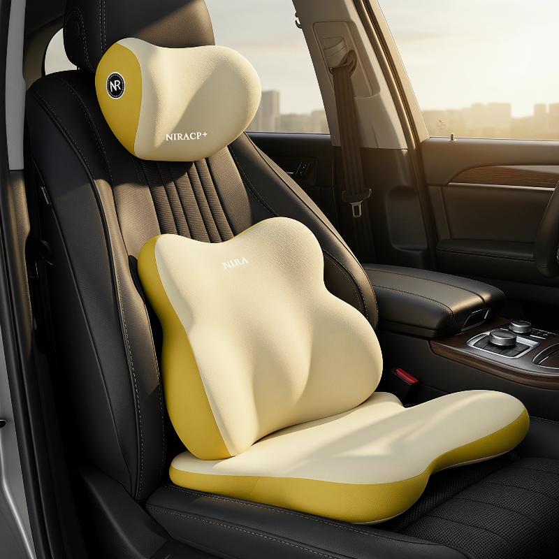 차량 시트 요추 지지대 및 목 받침대 베개 세트, 조절 - Memory Foam Car Neck Pillow Lumbar Support 리뷰 및 가격