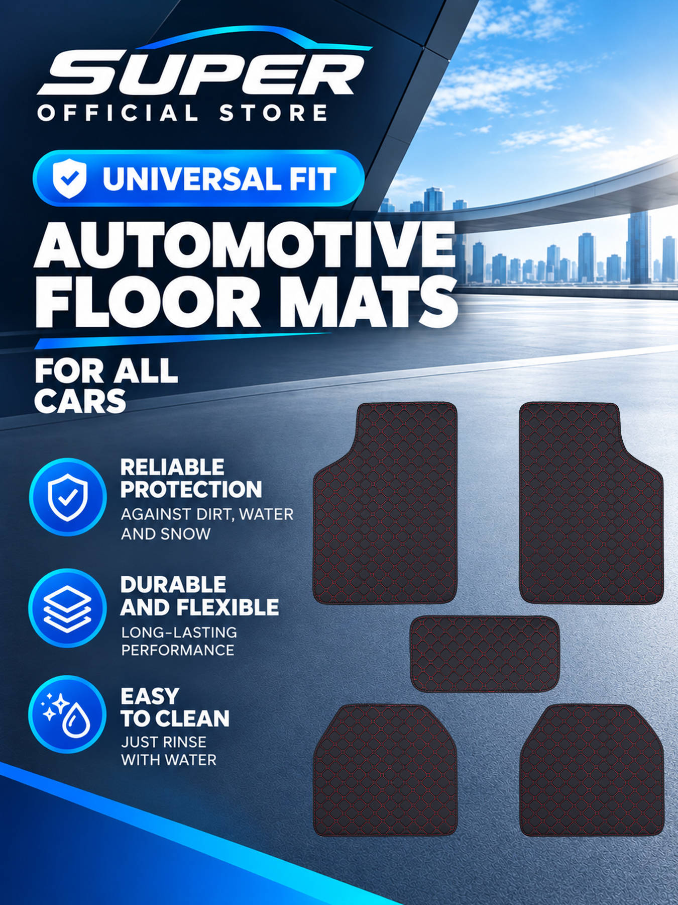차량용 플로어 매트 풀 세트, 모든 차종에 호환되는 미 - Car Floor Mats Universal Waterproof Leather 리뷰 및 가격